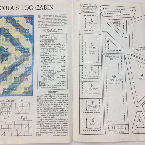 Vintage Quiltmaker Spring Summer 1983 Pattern Magazine Victoria Log Cabin & More - Picture 3 of 11